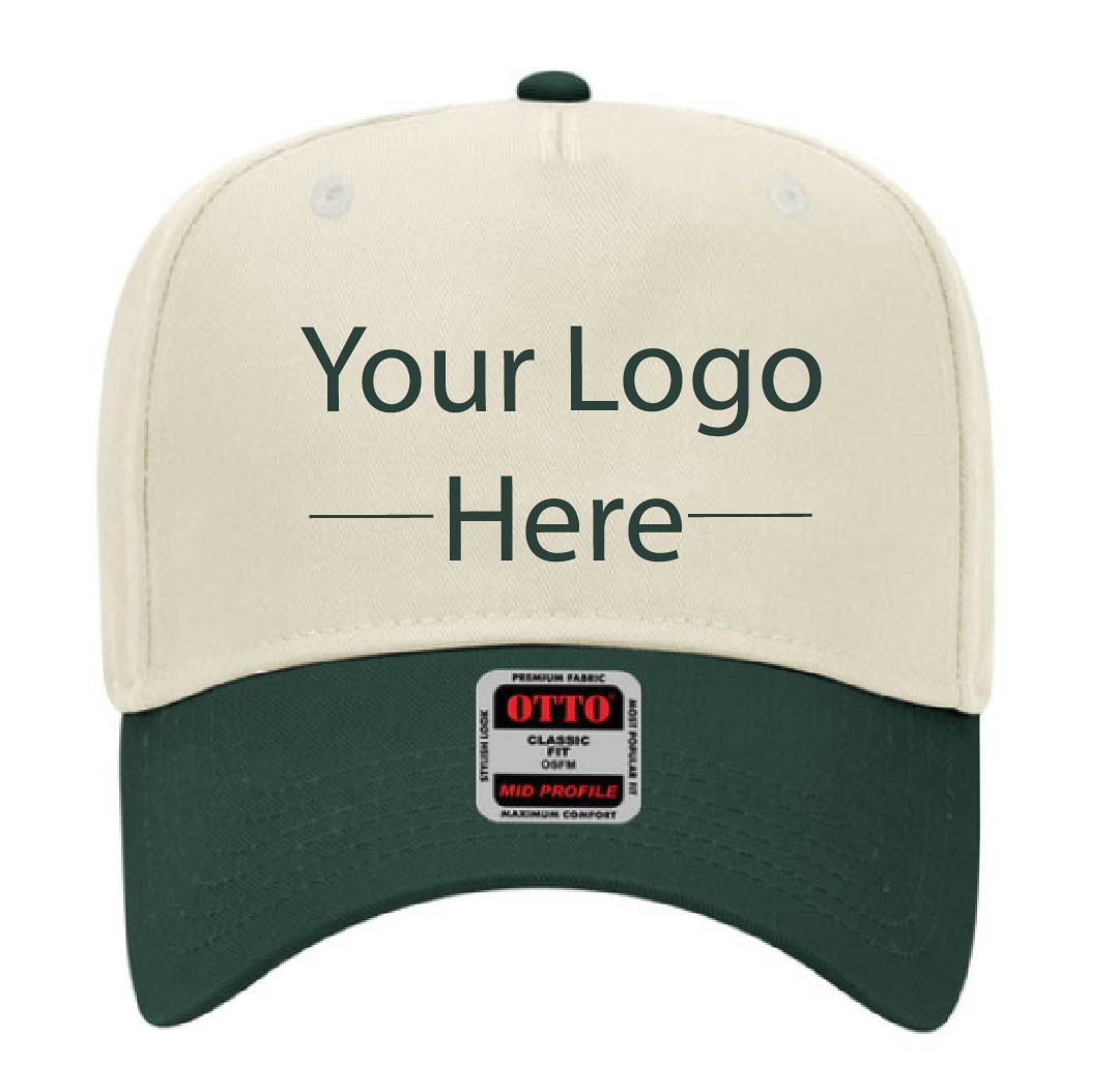 OttoCap 31-069 two-tone snapback hat mockup for custom embroidery