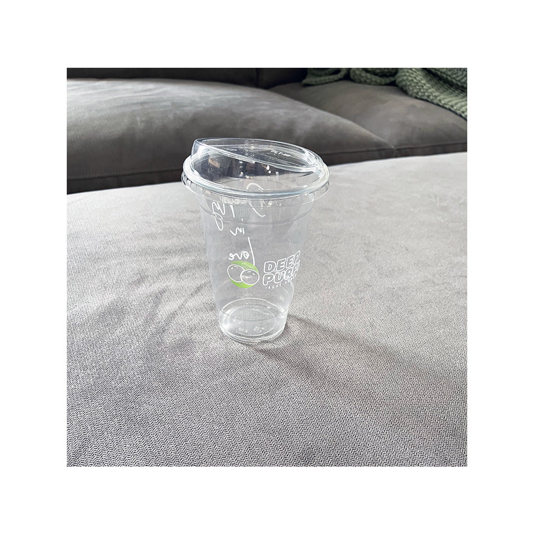 100 PACK 24 oz Cups | Iced Coffee Go Cups and Sip Through Lids | Cold  Smoothie | Plastic Cups with Sip Through Lids | Clear Plastic Disposable  Pet