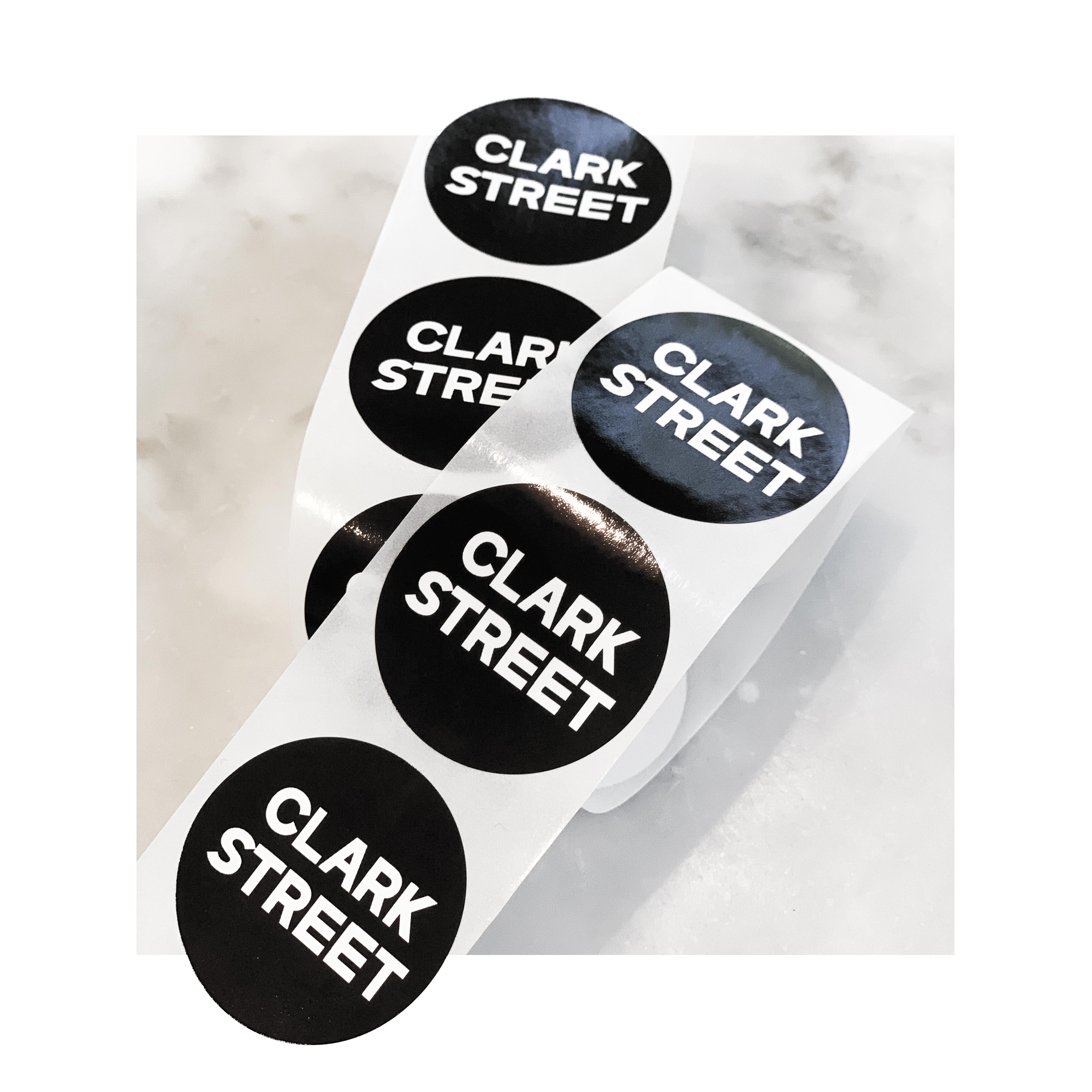 Black Round Labels/Stickers - 1.5 Inch Round Labels 500  Stickers Per Roll : Office Products
